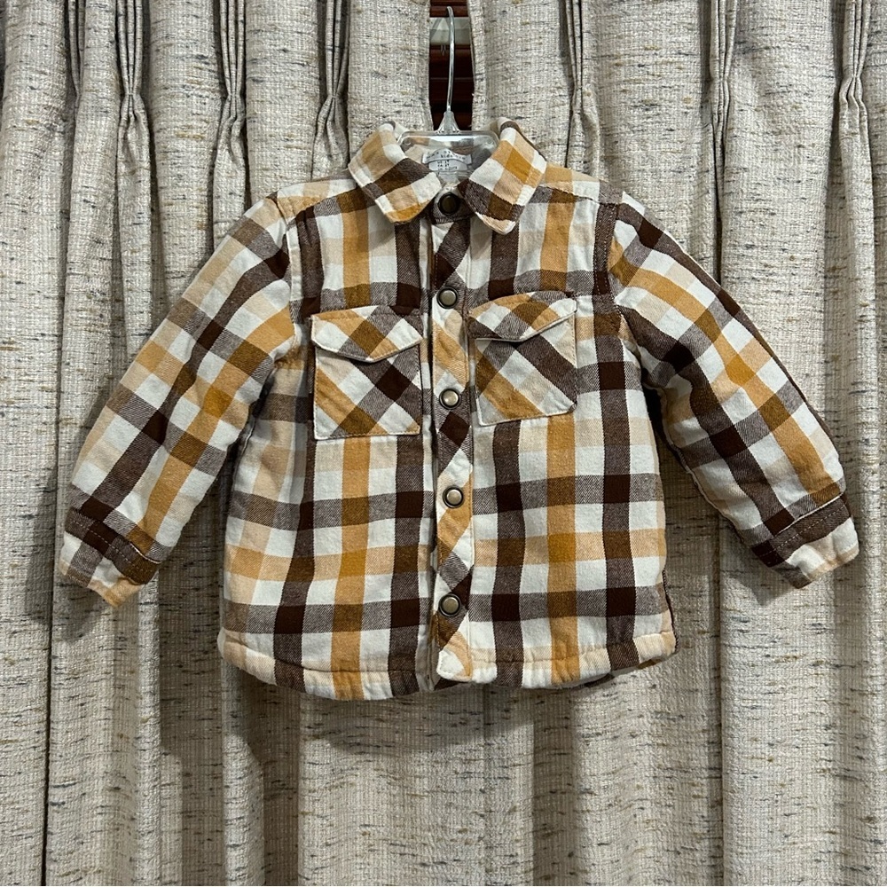 Max Studio Kids Plaid Faux Fur Lined Shacket - 2T